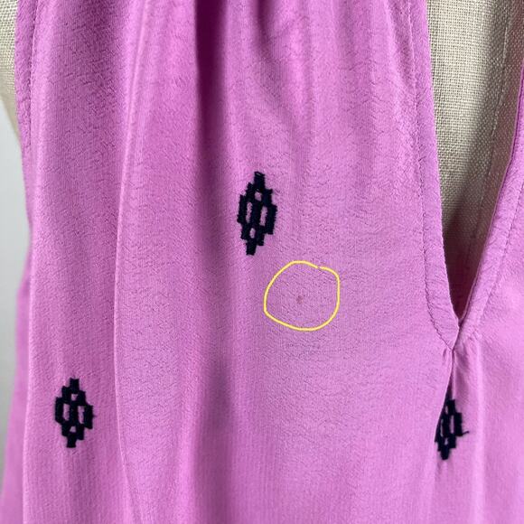 Anthropologie Vanessa Virginia Lilac Anayet Embroidered Tank Top - Picture 6 of 9
